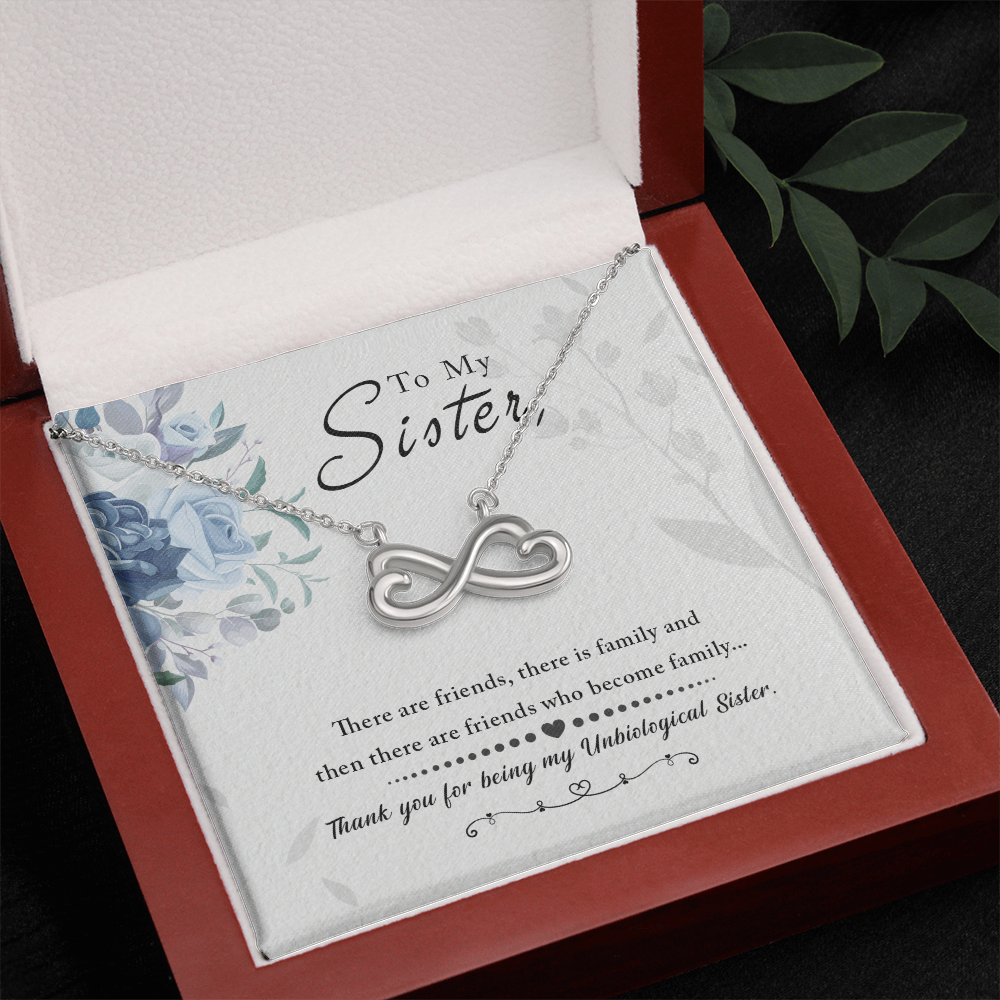 Unbiological Sister Friends Become Family Endless Love Necklace