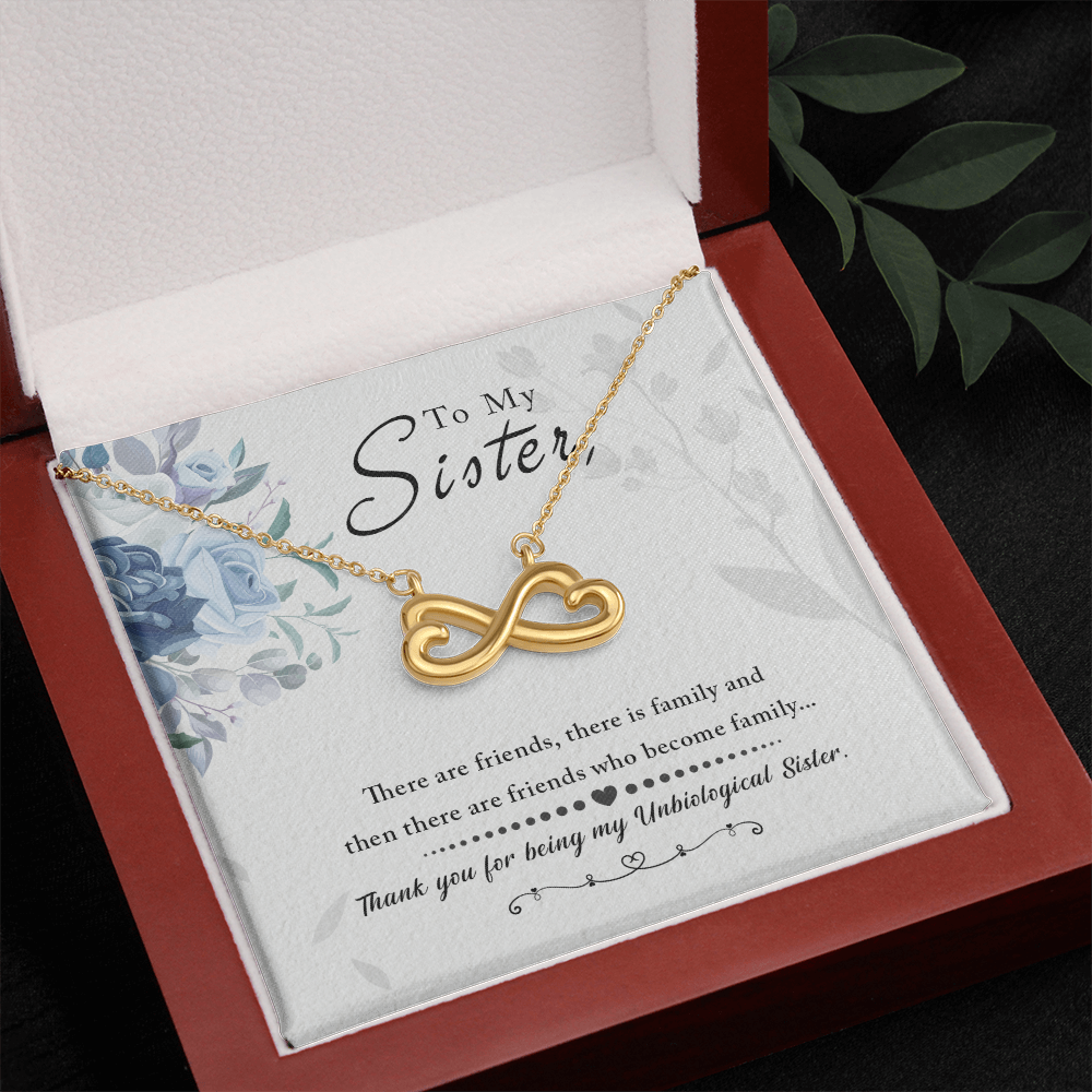Unbiological Sister Friends Become Family Endless Love Necklace