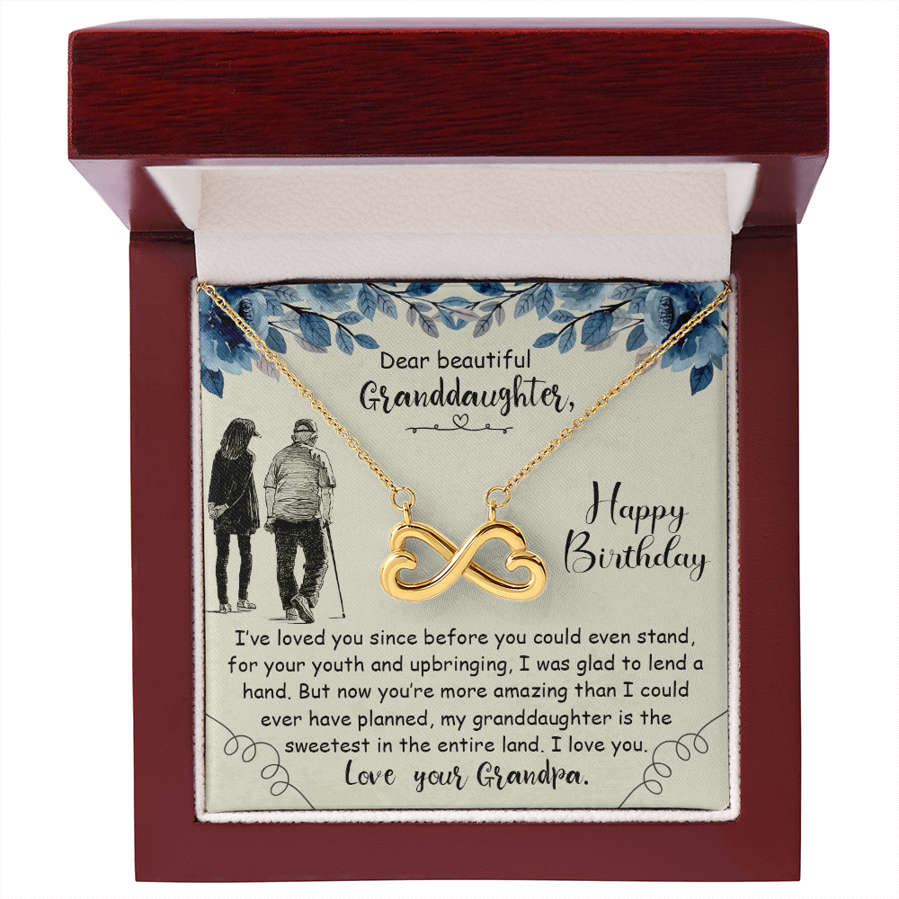 Beautiful Granddaughter Happy Birthday From Grandpa Endless Love Necklace