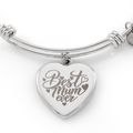 Best Mum Ever Heart Bangle with Engraving