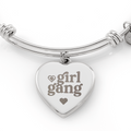 Girl Gang Engraved Heart Bangle