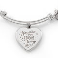 You Are the Stars to My Sky Engraved Heart Bangle