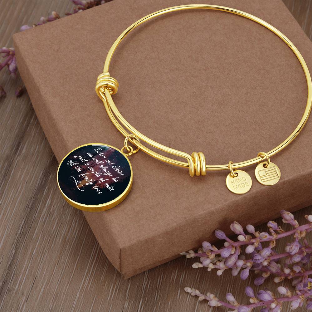 Sister and Sister Couple of Nuts Family Tree Circle Bangle