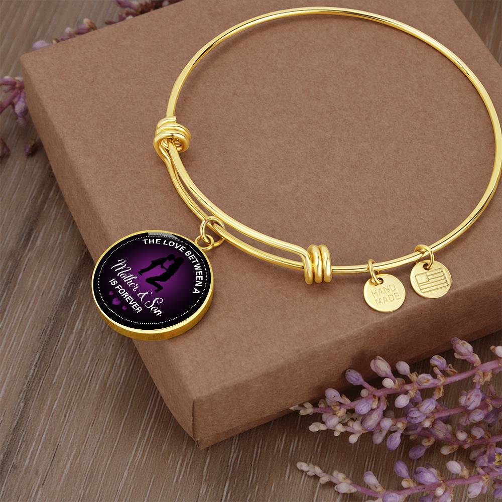 The Love Between a Mother and Son Is Forever Circle Bangle