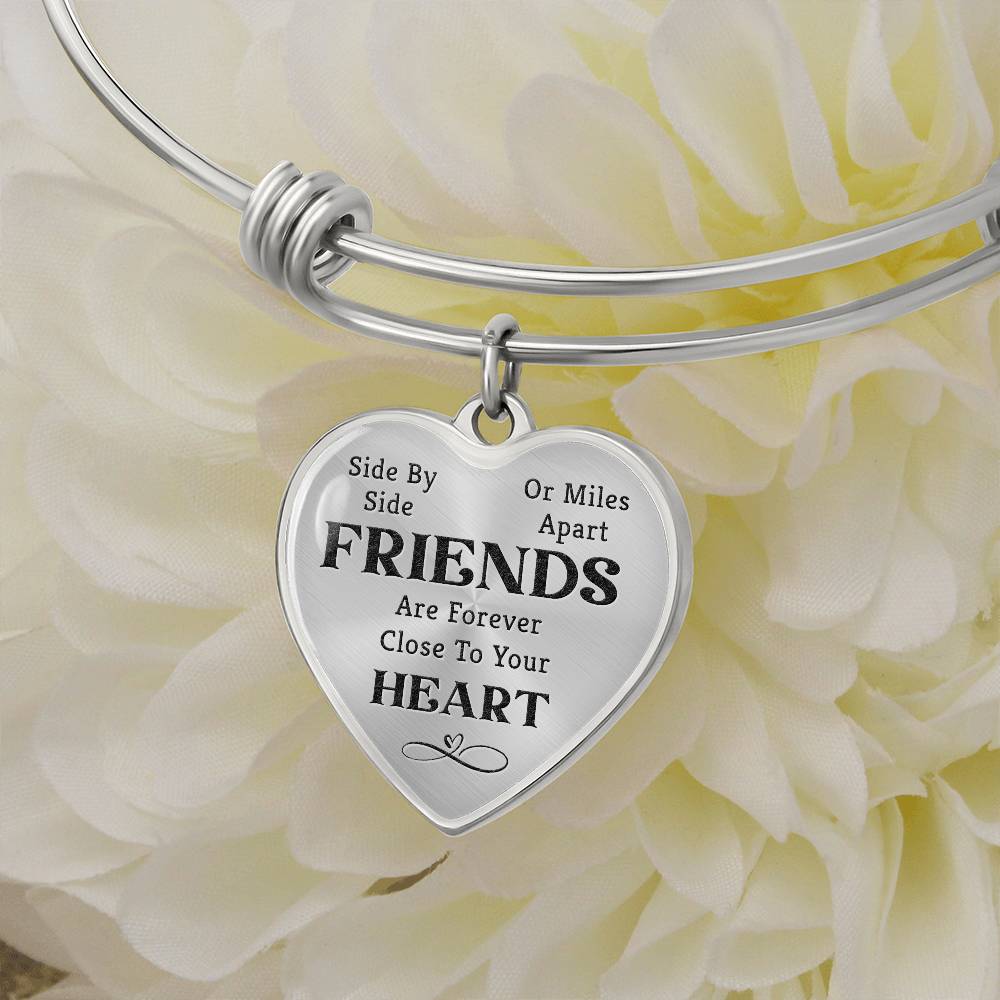 Friends Are Forever Luxury Heart Bangle