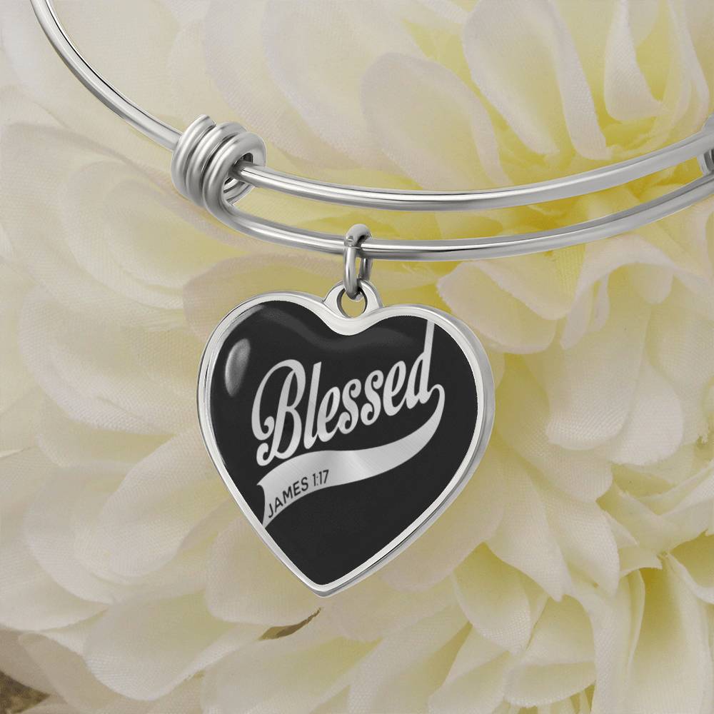Blessed James 1:17 Luxury Heart Bangle