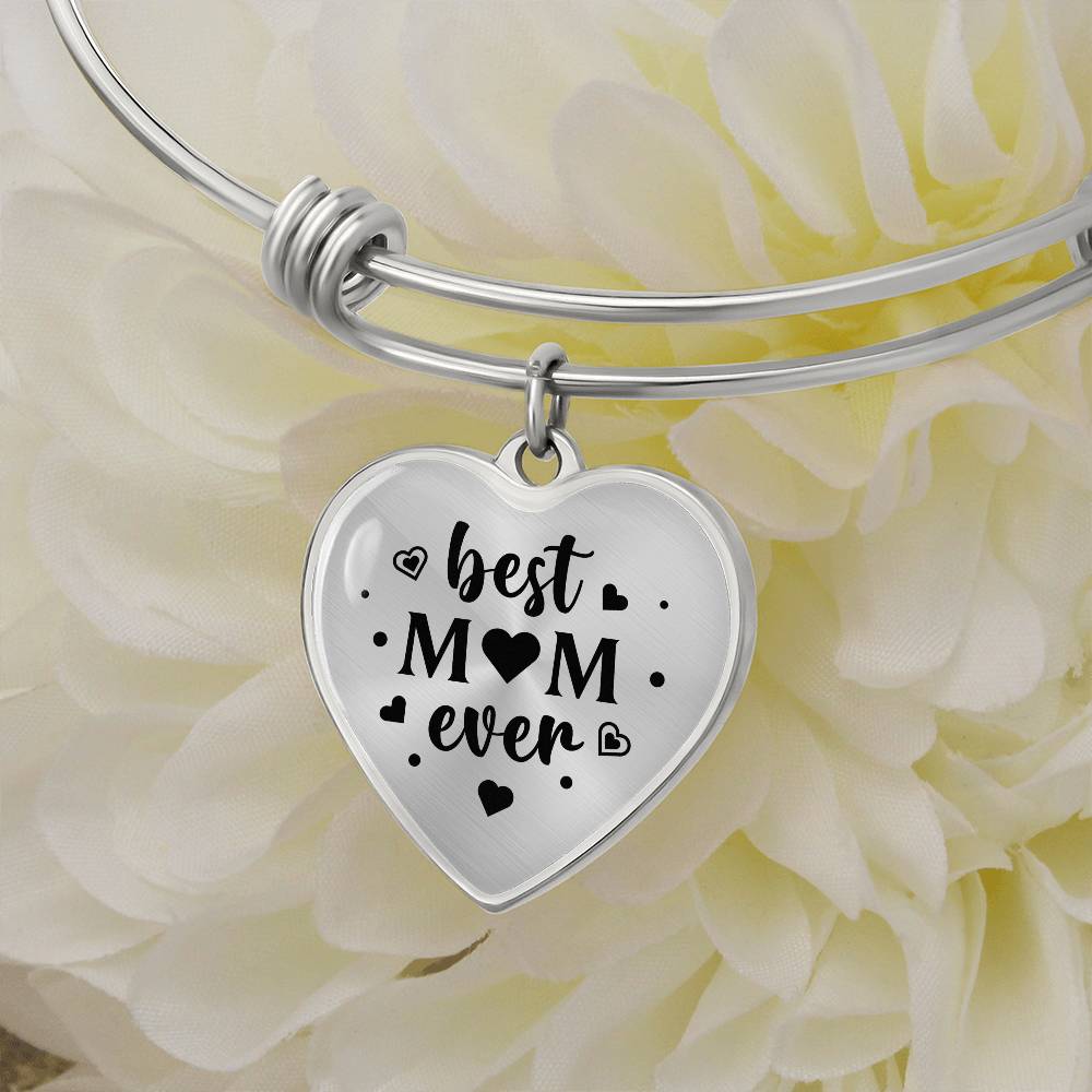 Best Mum Ever Luxury Heart Bangle