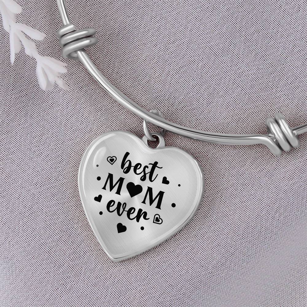 Best Mum Ever Luxury Heart Bangle