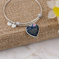 My Day Starts and Ends With You Wife Luxury Heart Bangle