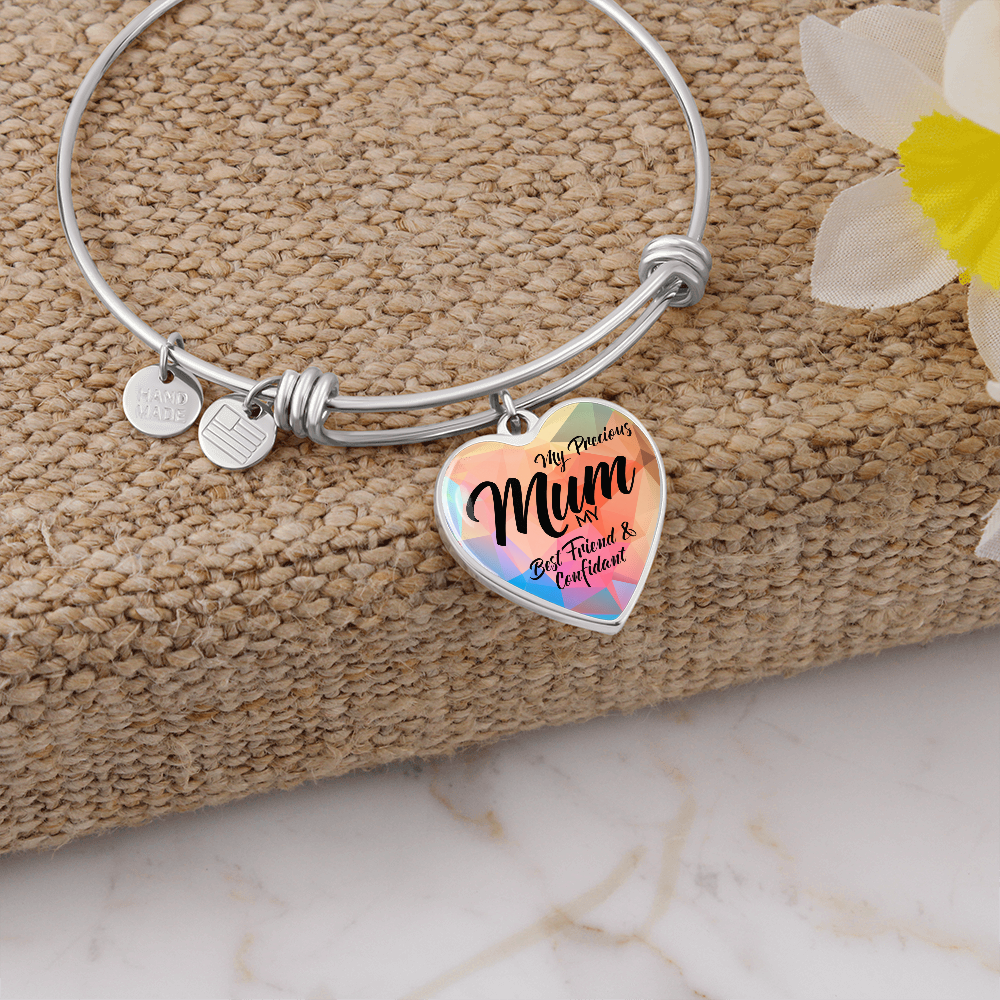 My Precious Mum Best Friend & Confidant Luxury Heart Bangle
