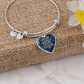 Thousands of Miles Away Luxury Heart Bangle