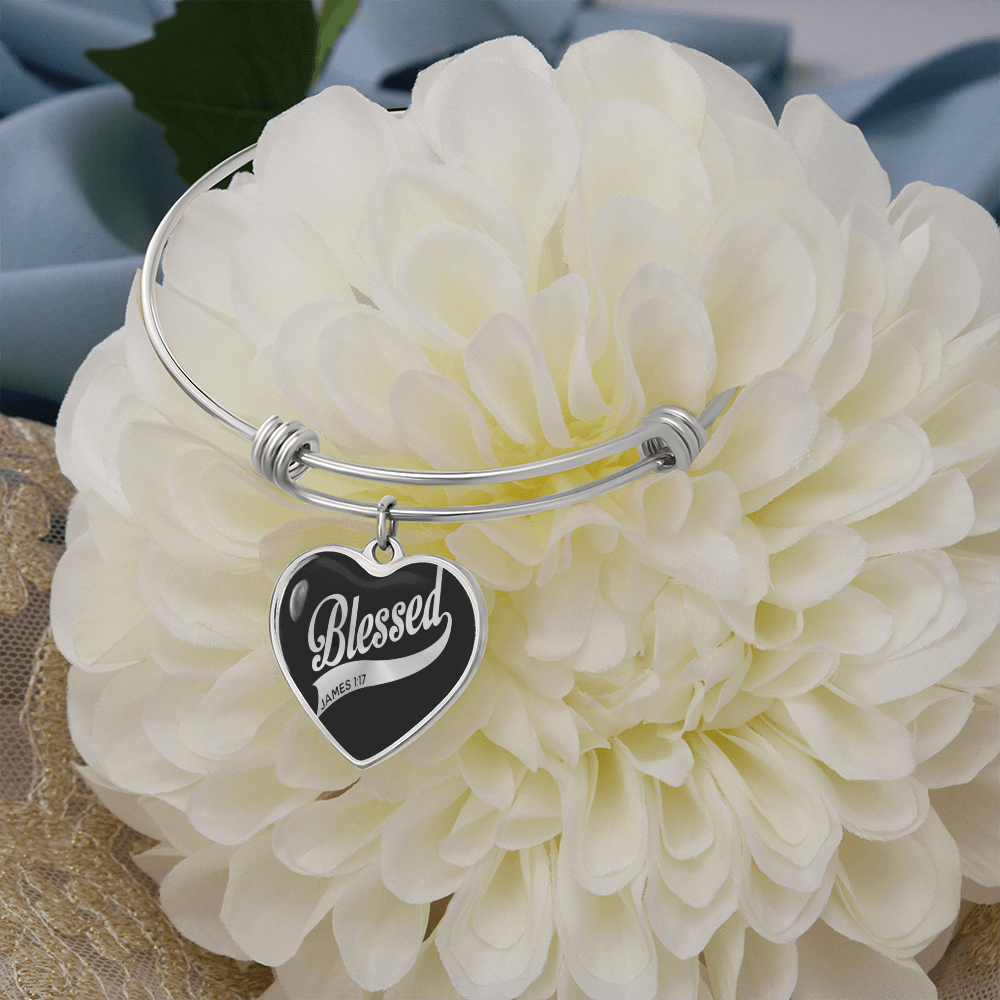 Blessed James 1:17 Luxury Heart Bangle