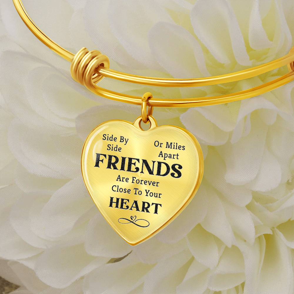 Friends Are Forever Luxury Heart Bangle