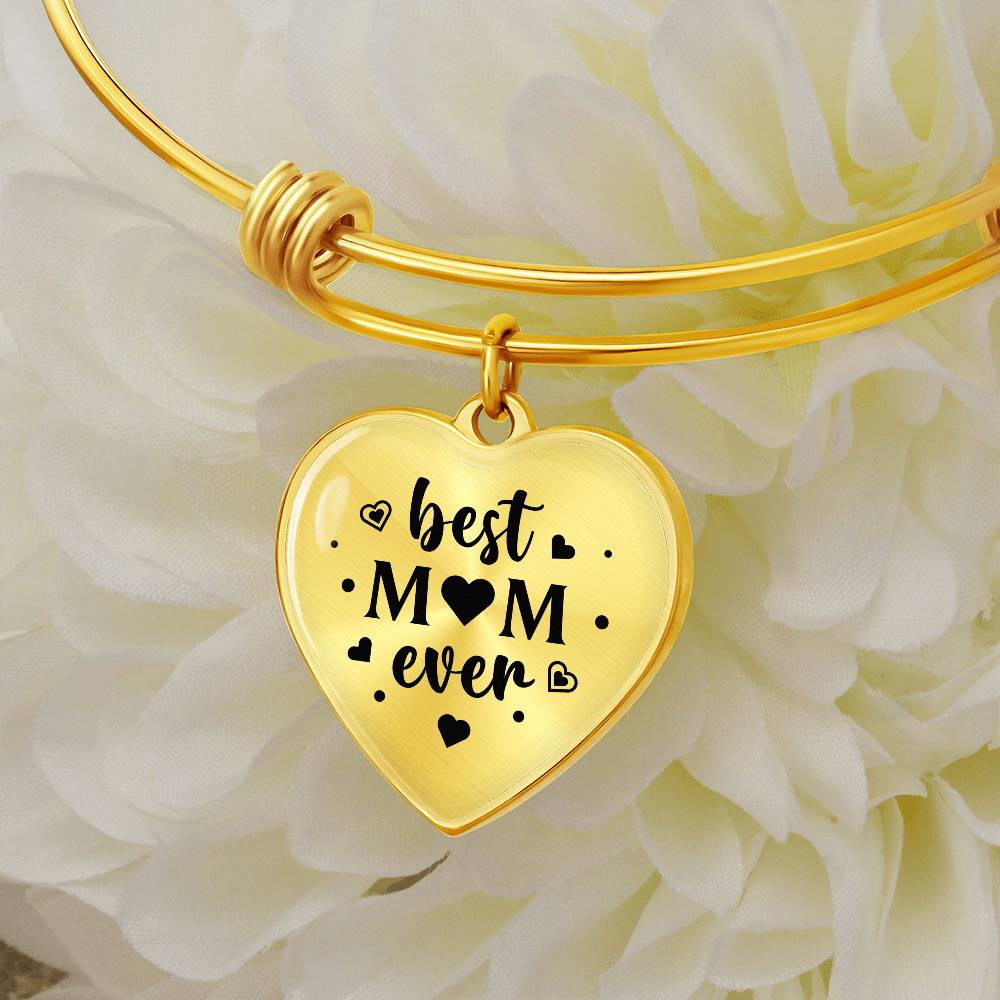 Best Mum Ever Luxury Heart Bangle