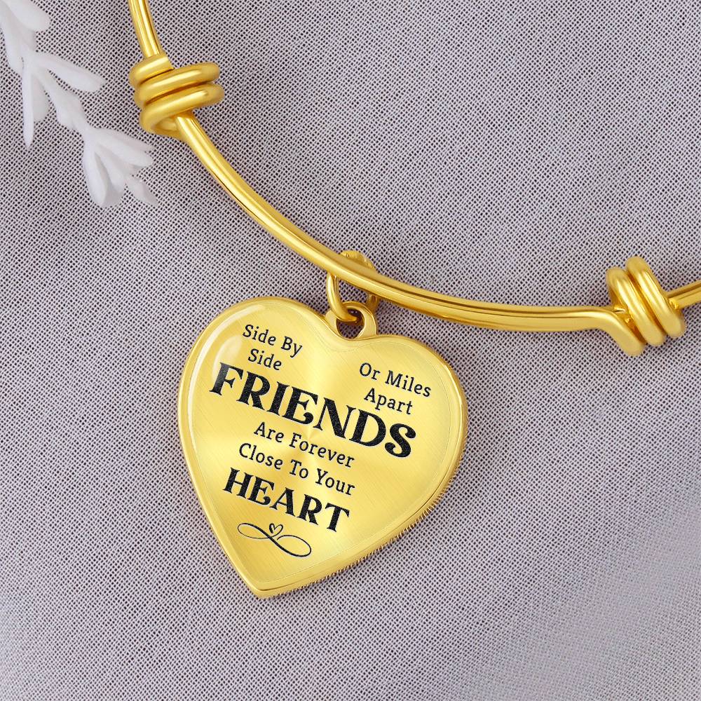 Friends Are Forever Luxury Heart Bangle