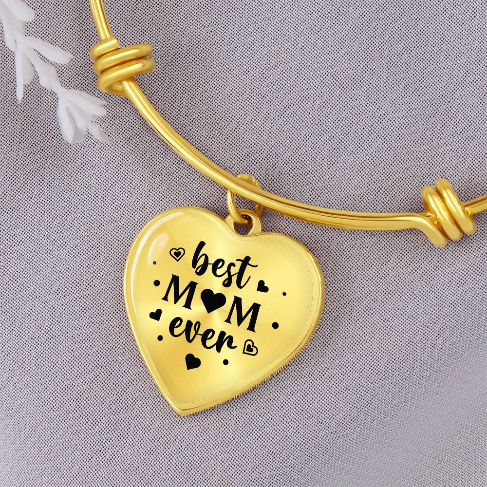 Best Mum Ever Luxury Heart Bangle