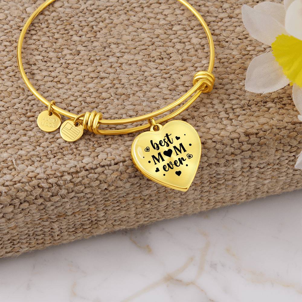 Best Mum Ever Luxury Heart Bangle
