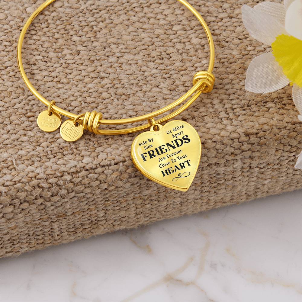Friends Are Forever Luxury Heart Bangle