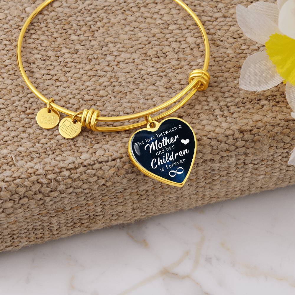 Mother and Children Forever Luxury Heart Bangle