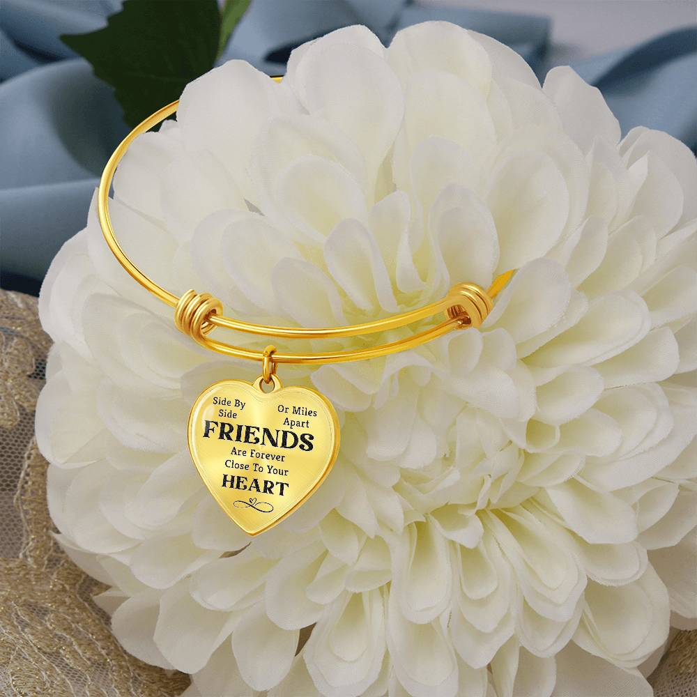 Friends Are Forever Luxury Heart Bangle