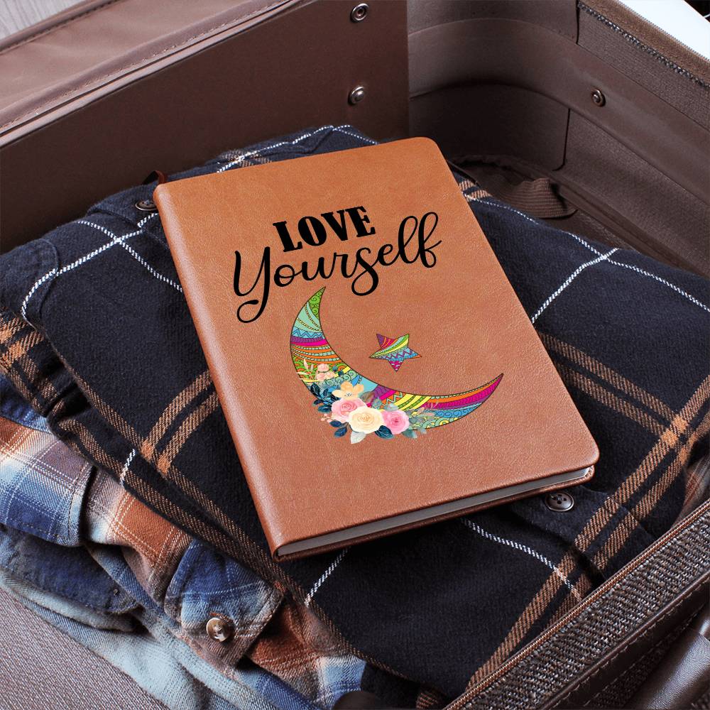 Love Yourself Floral Moon Graphic Journal