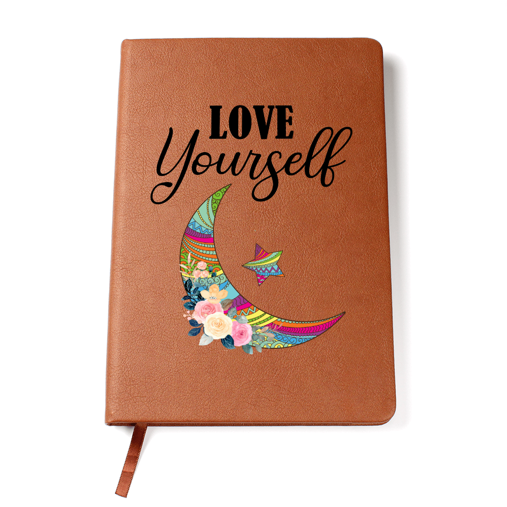 Love Yourself Floral Moon Graphic Journal