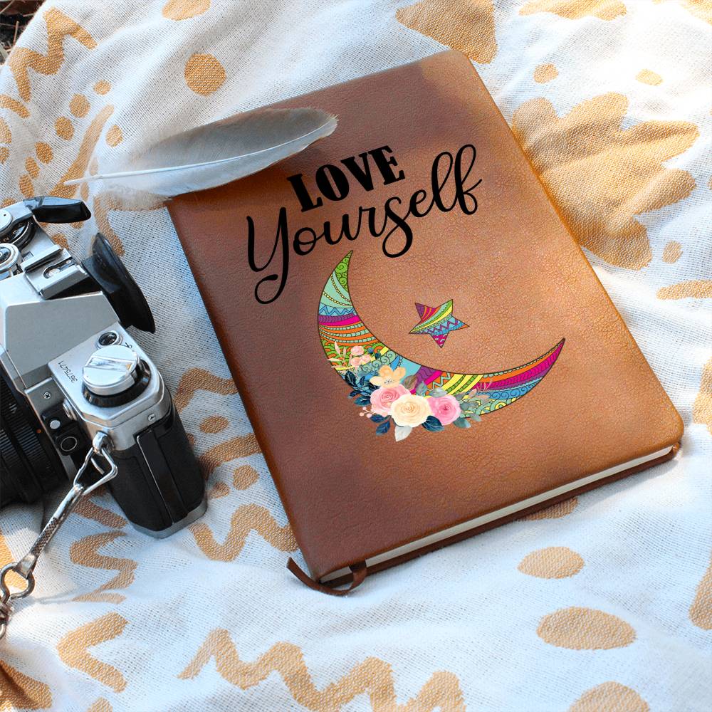 Love Yourself Floral Moon Graphic Journal