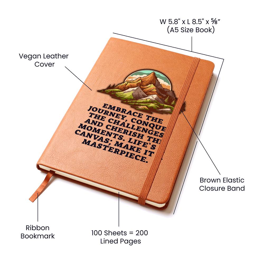 Embrace the Journey Life's a Canvas Graphic Journal