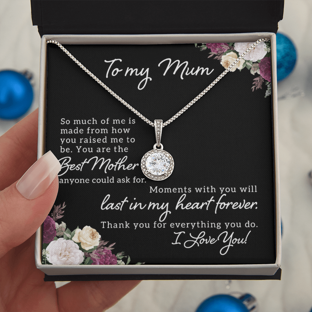 To My Mum, Best Mother Ever Eternal Hope Necklace