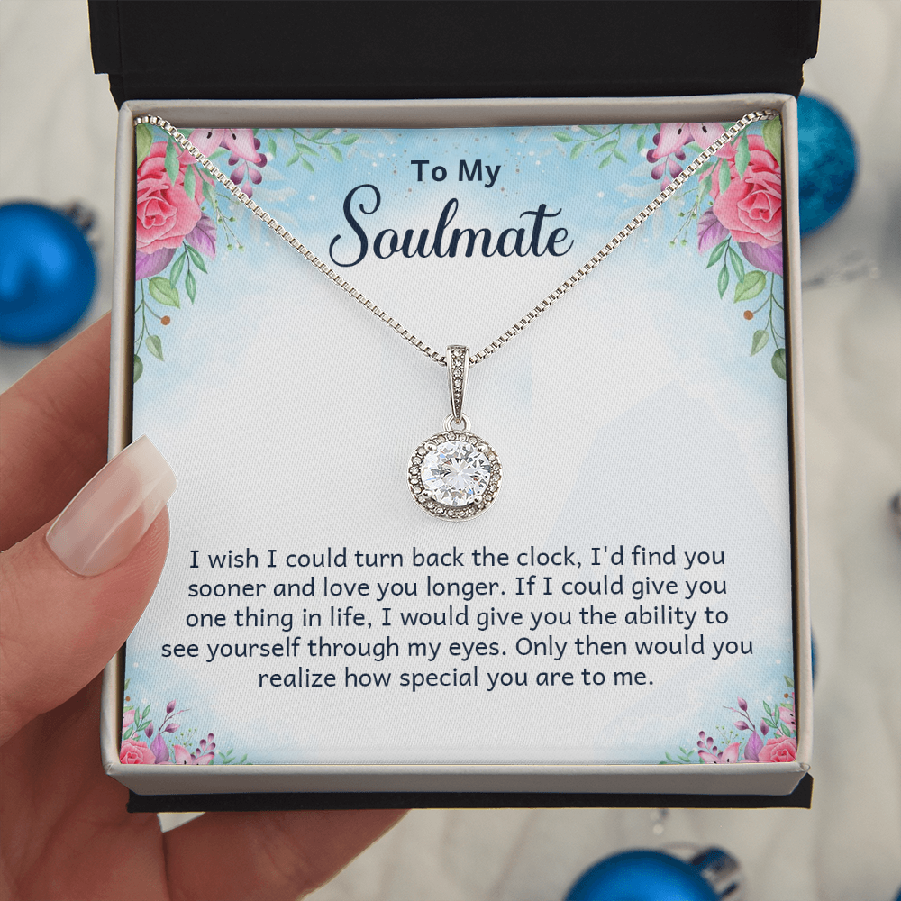 To My Soulmate, Love You Longer Eternal Hope Necklace