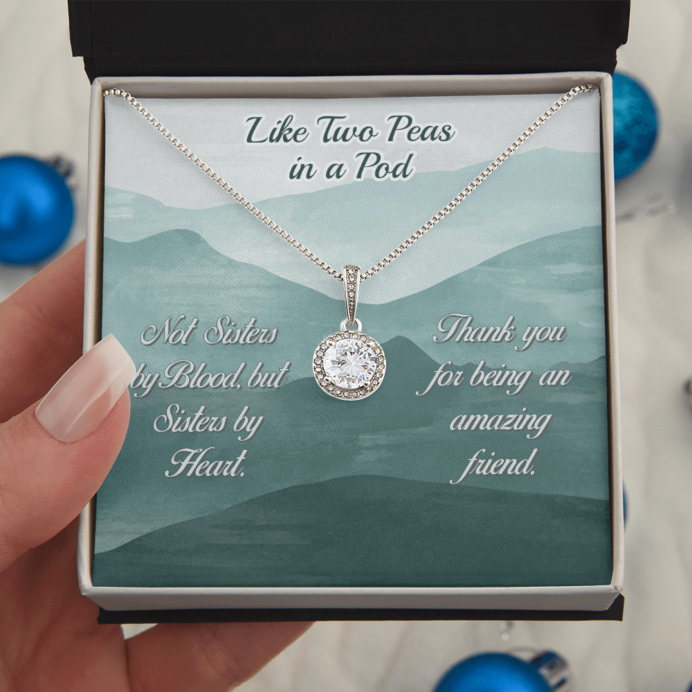 Sisters by Heart Two Peas in a Pod Eternal Hope Necklace