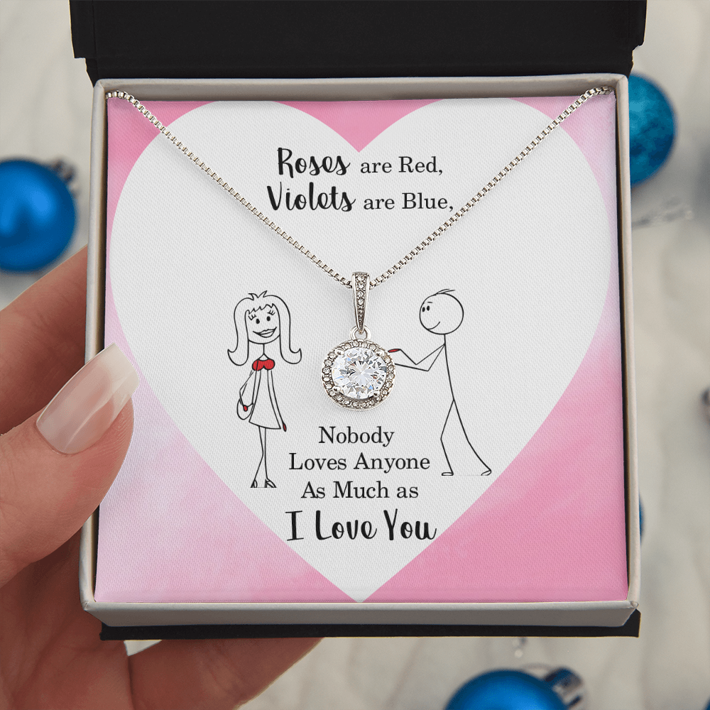 Roses Are Red, I Love You Eternal Hope Necklace