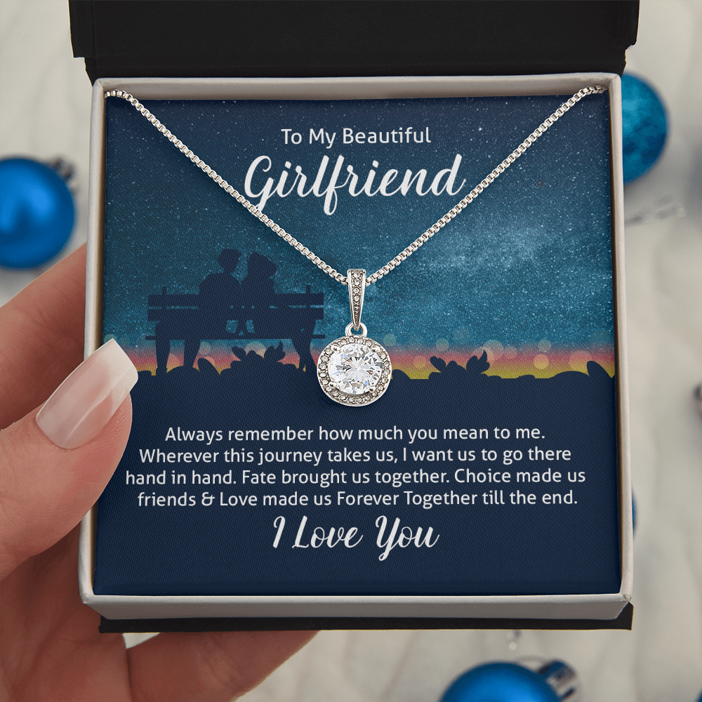 To My Beautiful Girlfriend, Forever Together Eternal Hope Necklace