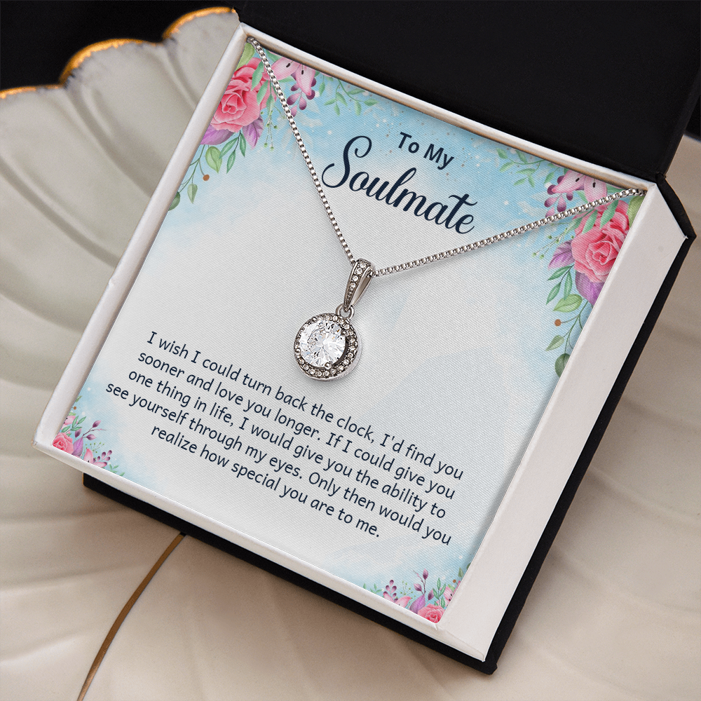 To My Soulmate, Love You Longer Eternal Hope Necklace