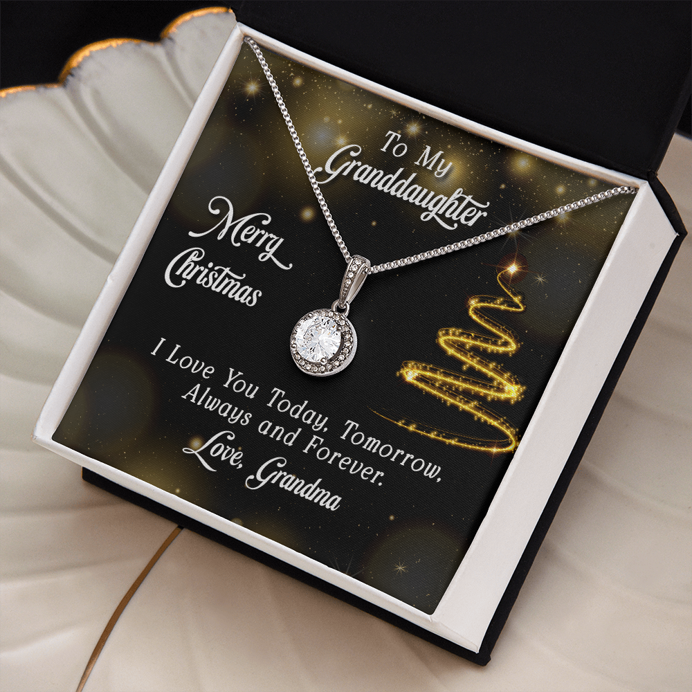 To My Granddaughter, Merry Christmas Eternal Hope Necklace