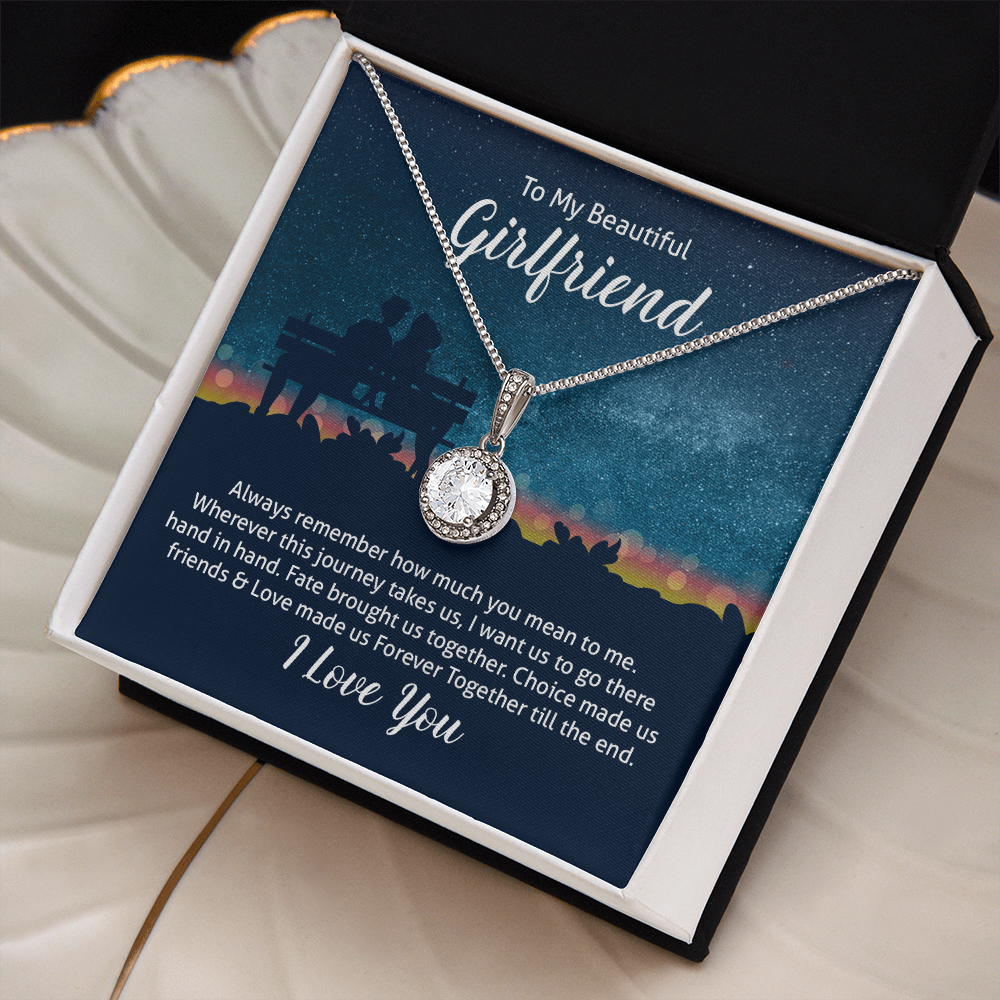 To My Beautiful Girlfriend, Forever Together Eternal Hope Necklace