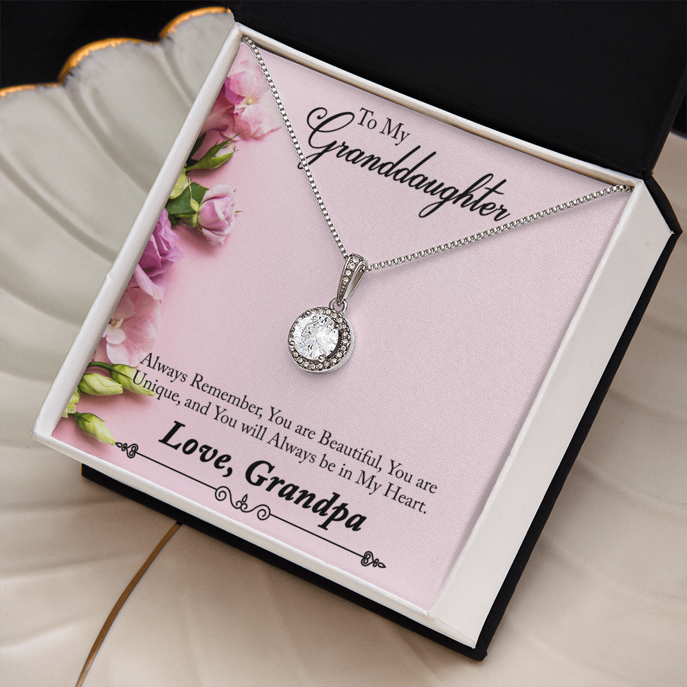 To My Granddaughter Always in My Heart Eternal Hope Necklace