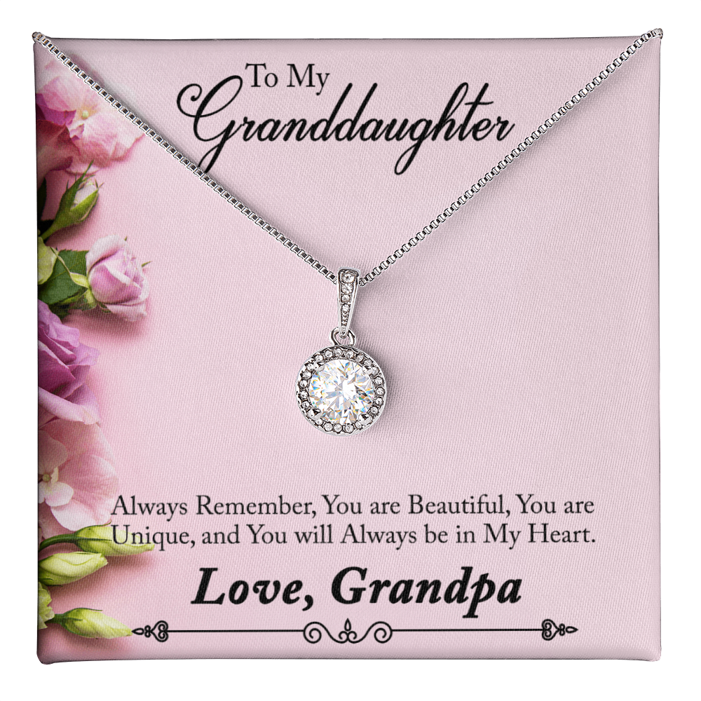 To My Granddaughter Always in My Heart Eternal Hope Necklace