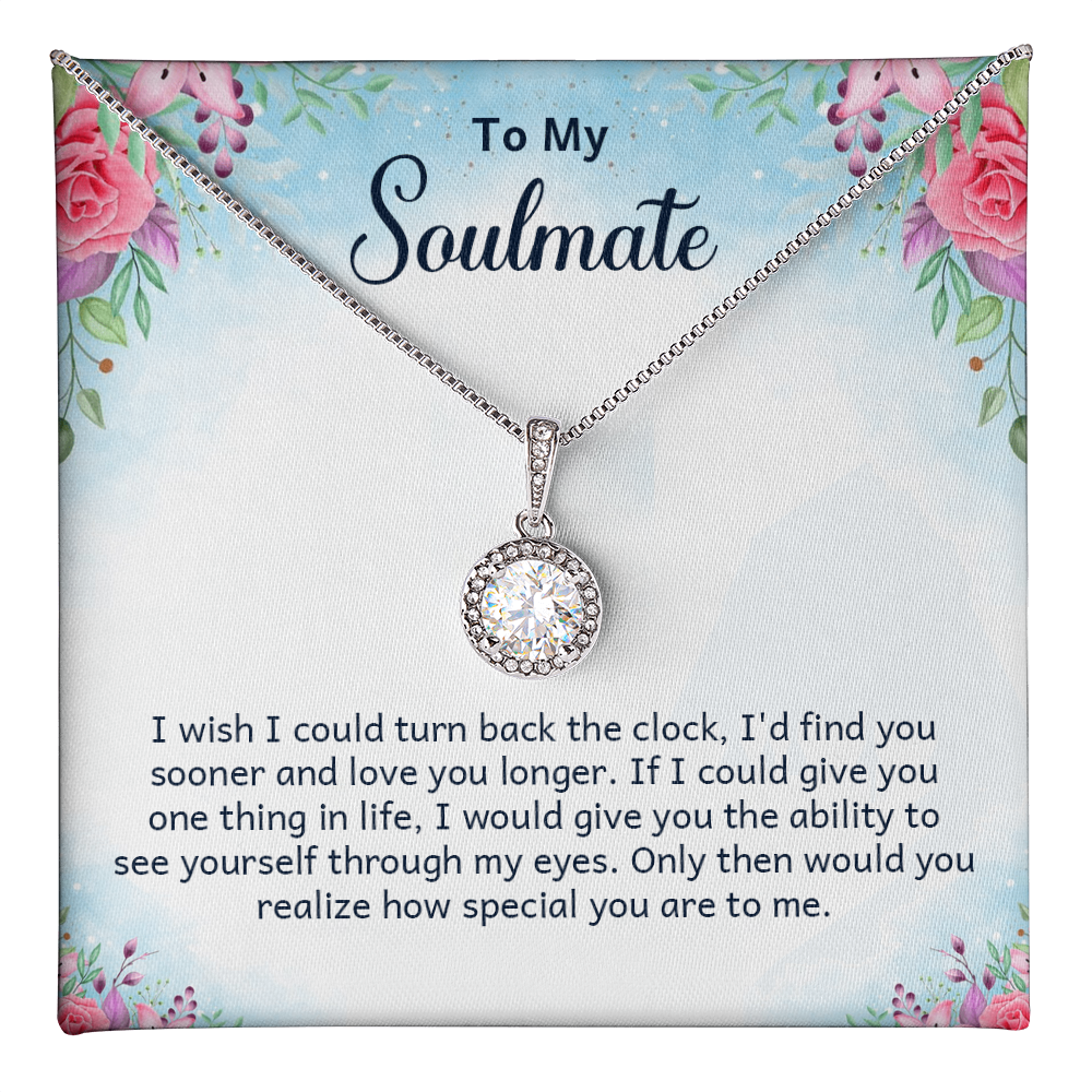 To My Soulmate, Love You Longer Eternal Hope Necklace