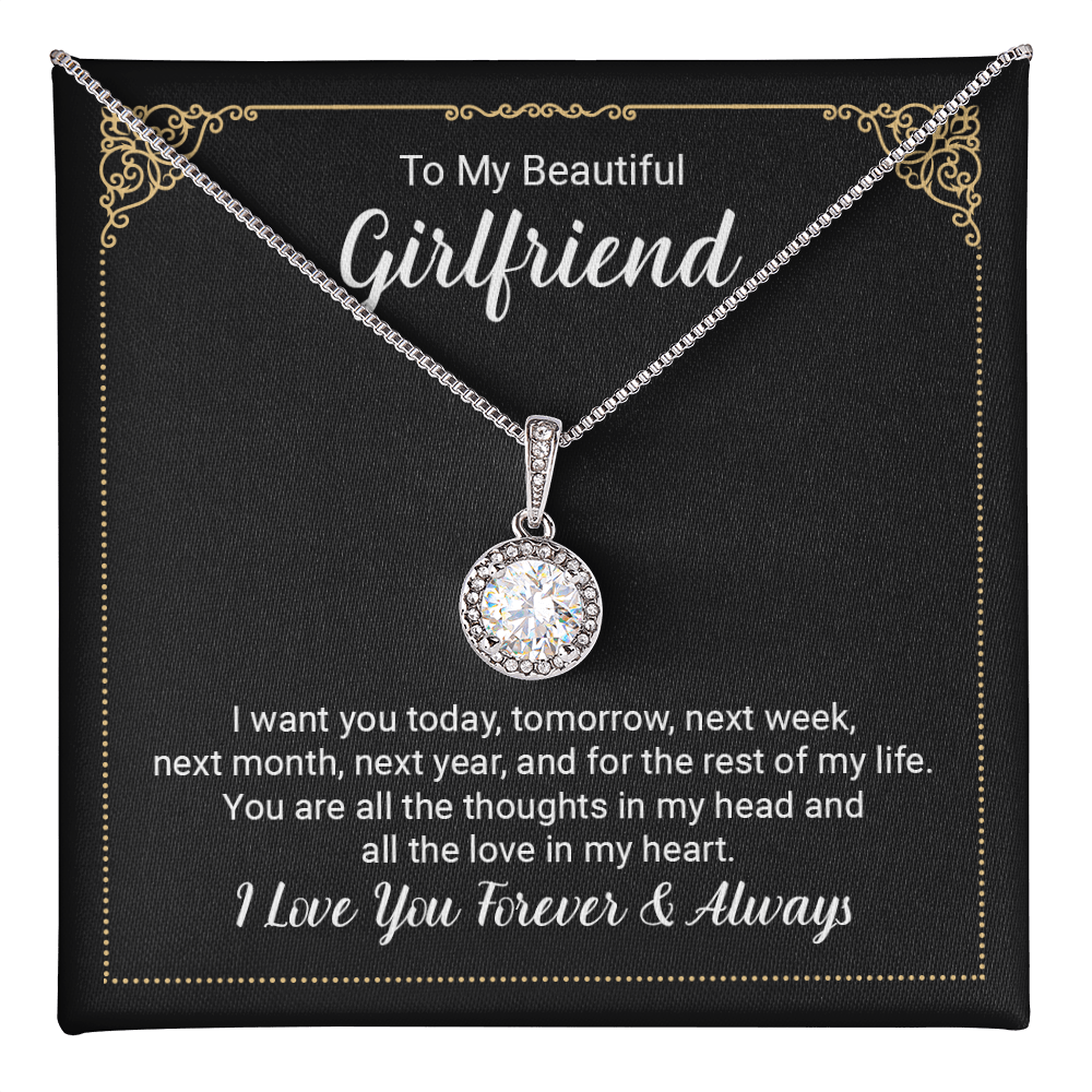 Beautiful Girlfriend Forever & Always Eternal Hope Necklace