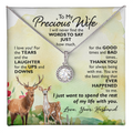 To My Precious Wife, Through Ups and Downs Eternal Hope Necklace