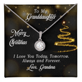 To My Granddaughter, Merry Christmas Eternal Hope Necklace
