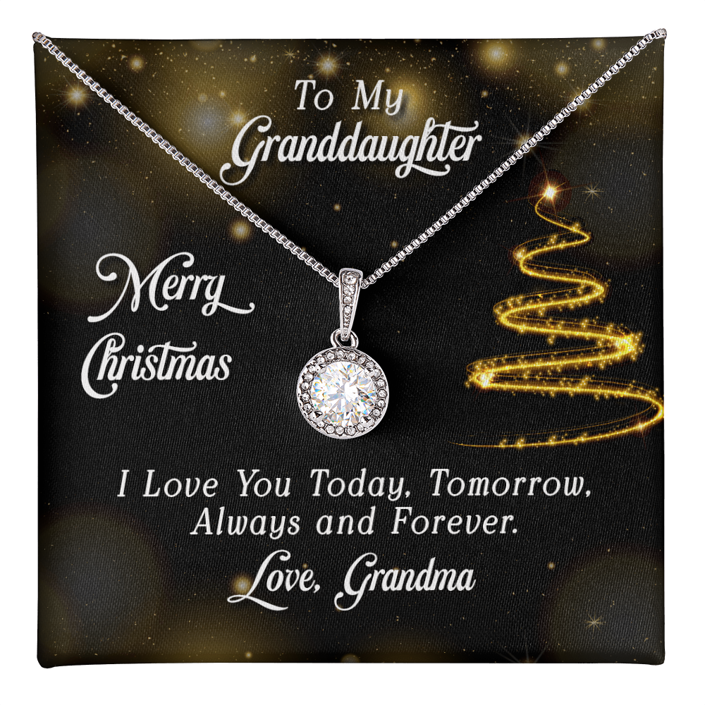 To My Granddaughter, Merry Christmas Eternal Hope Necklace
