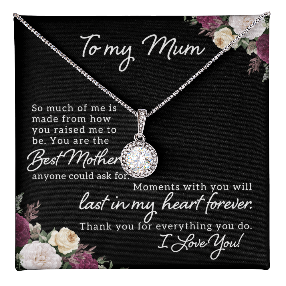 To My Mum, Best Mother Ever Eternal Hope Necklace