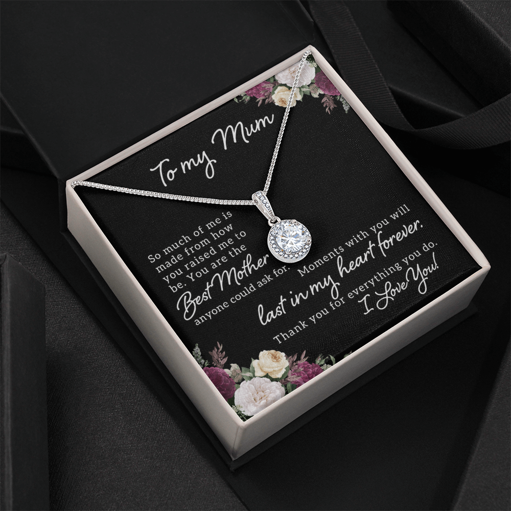 To My Mum, Best Mother Ever Eternal Hope Necklace