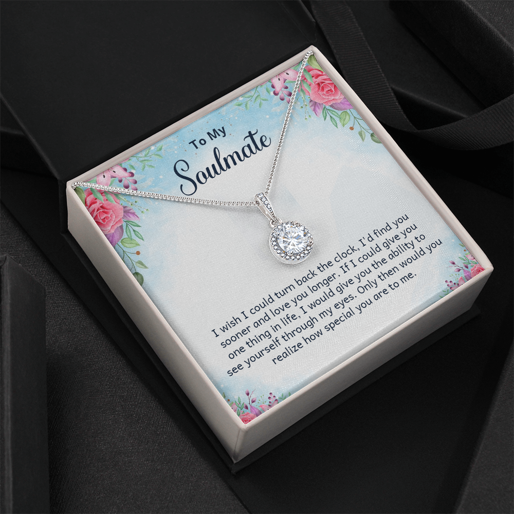 To My Soulmate, Love You Longer Eternal Hope Necklace