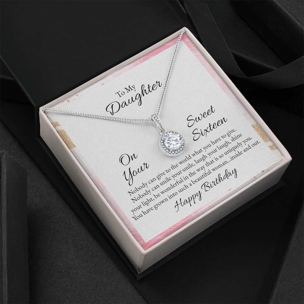 To My Daughter, Sweet Sixteen Birthday Eternal Hope Necklace