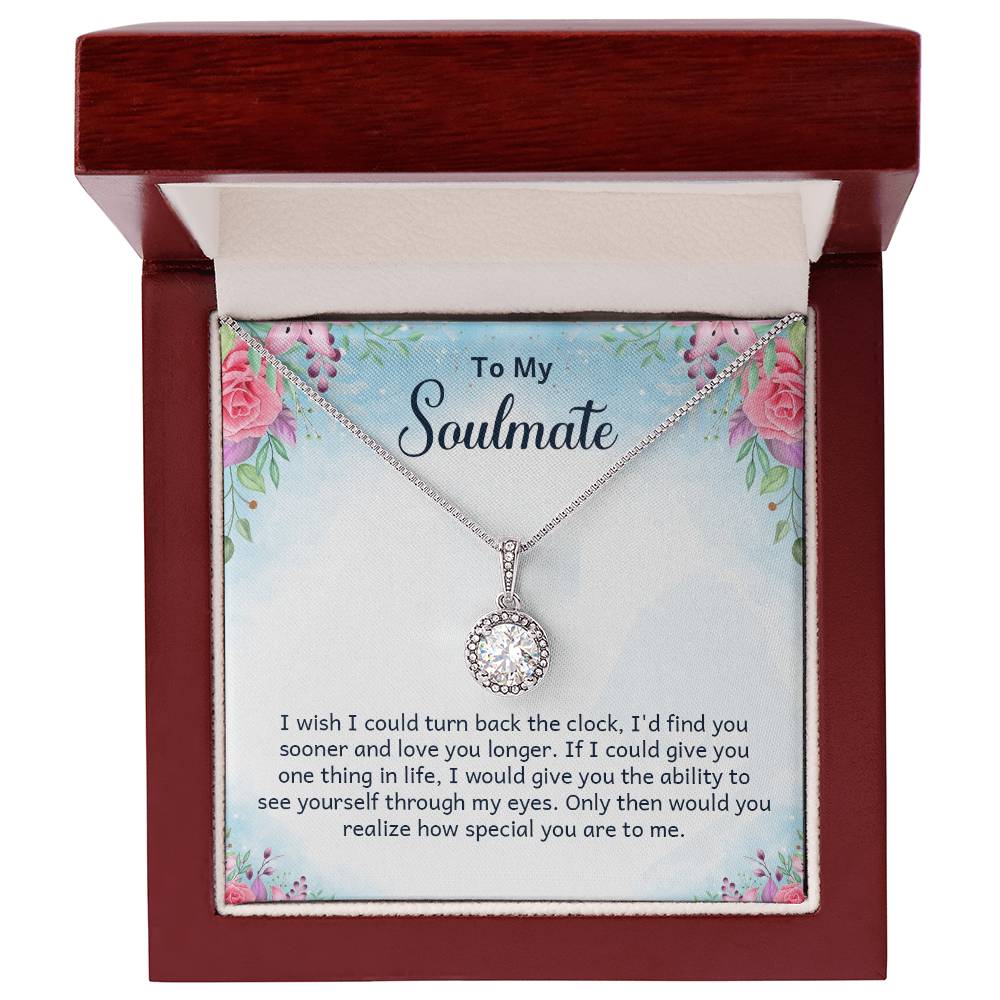 To My Soulmate, Love You Longer Eternal Hope Necklace