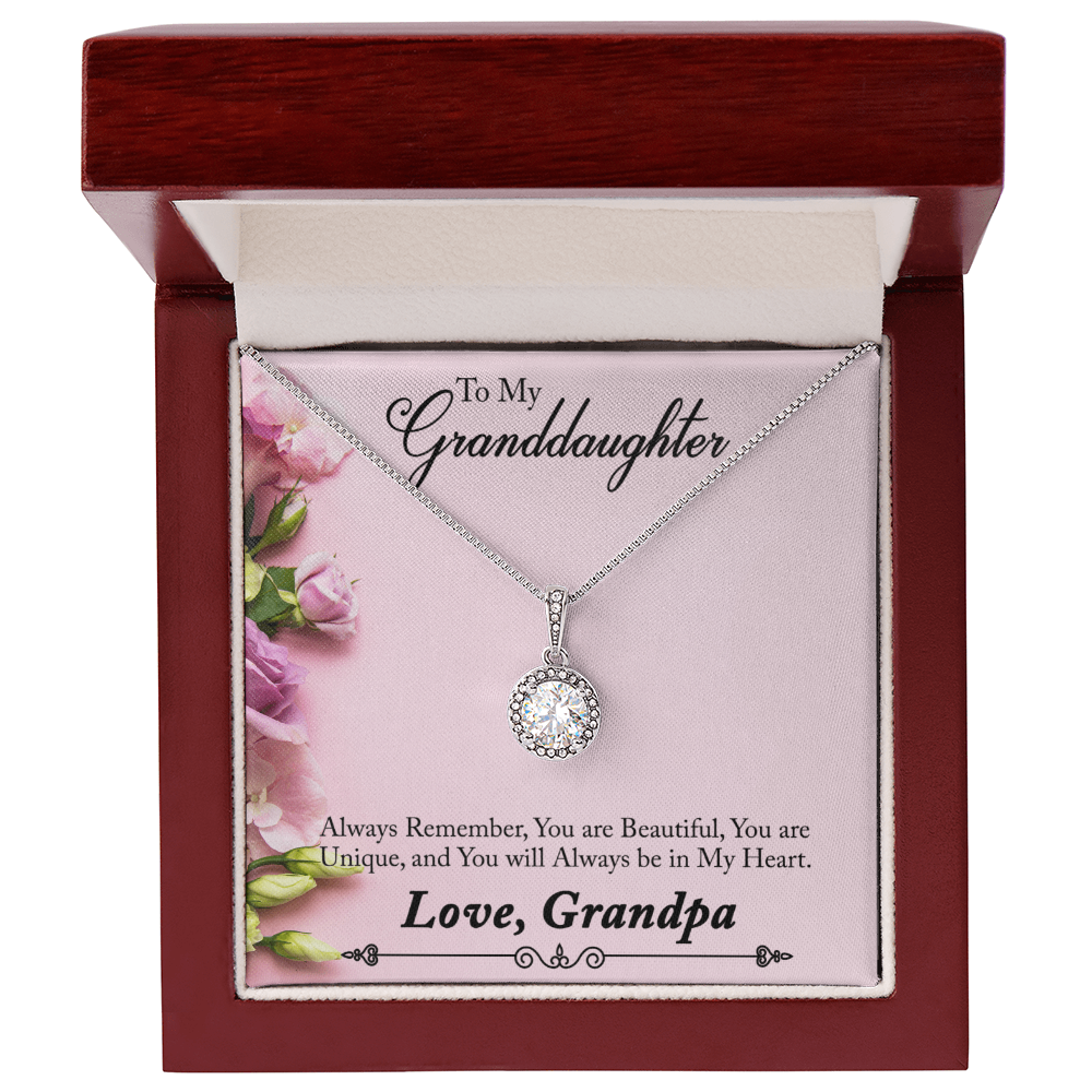 To My Granddaughter Always in My Heart Eternal Hope Necklace