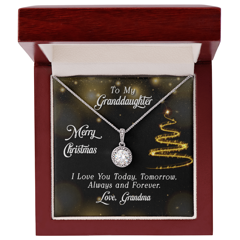 To My Granddaughter, Merry Christmas Eternal Hope Necklace
